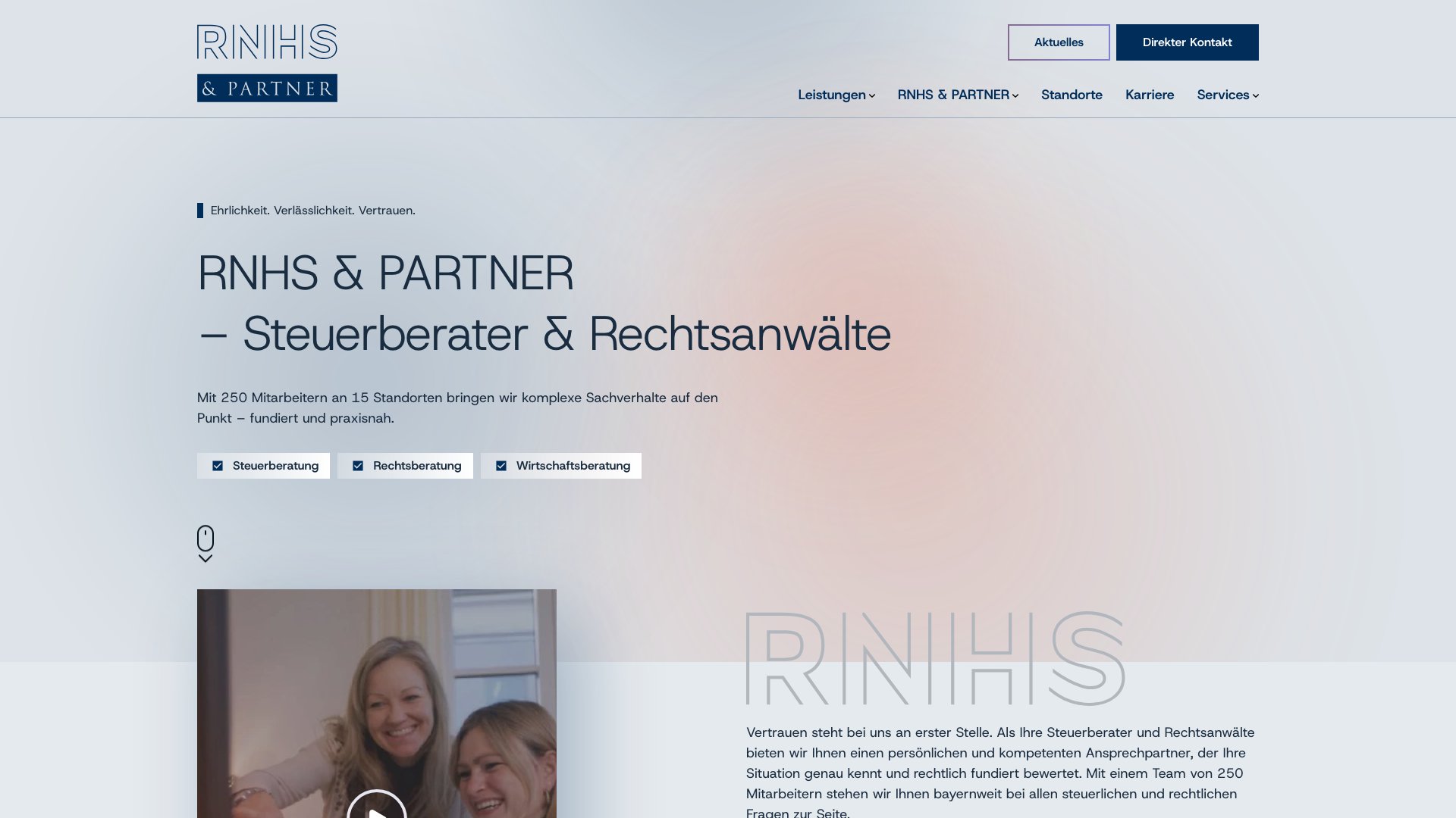 RNHS & Partner – Kanzlei-Website